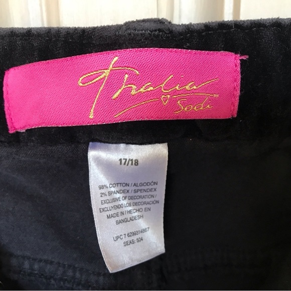 Thalia Sodi Black Velvet Pants Plus Sz17/18 Wide Leg Zip Front 5 Pocket Style - Picture 3 of 4